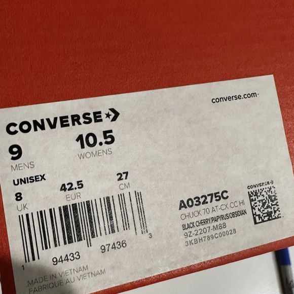 Converse at 70 chuck taylor sneakers platform brand new 9M 10.5W - Picture 7 of 7